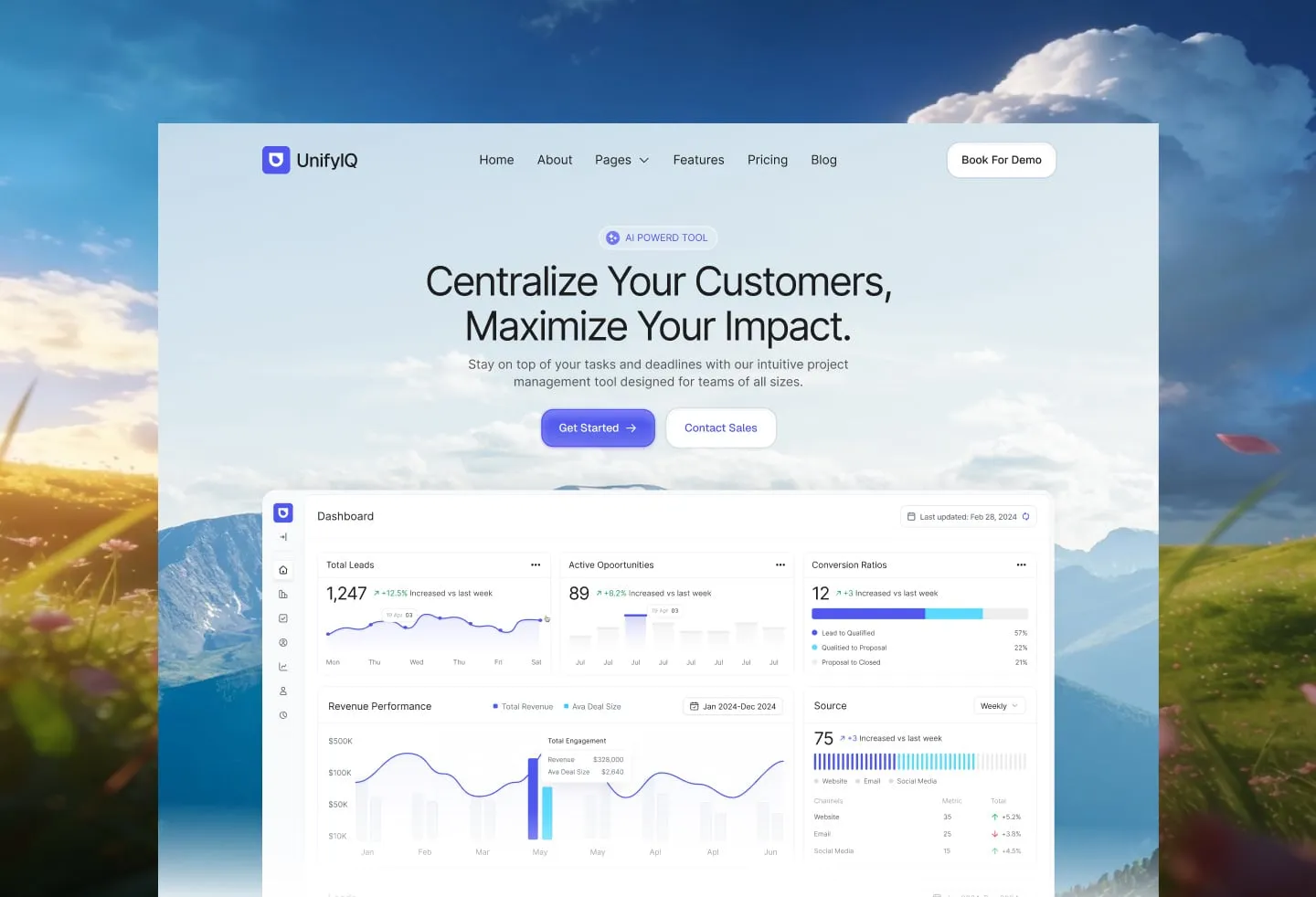 UnifyIQ website pages