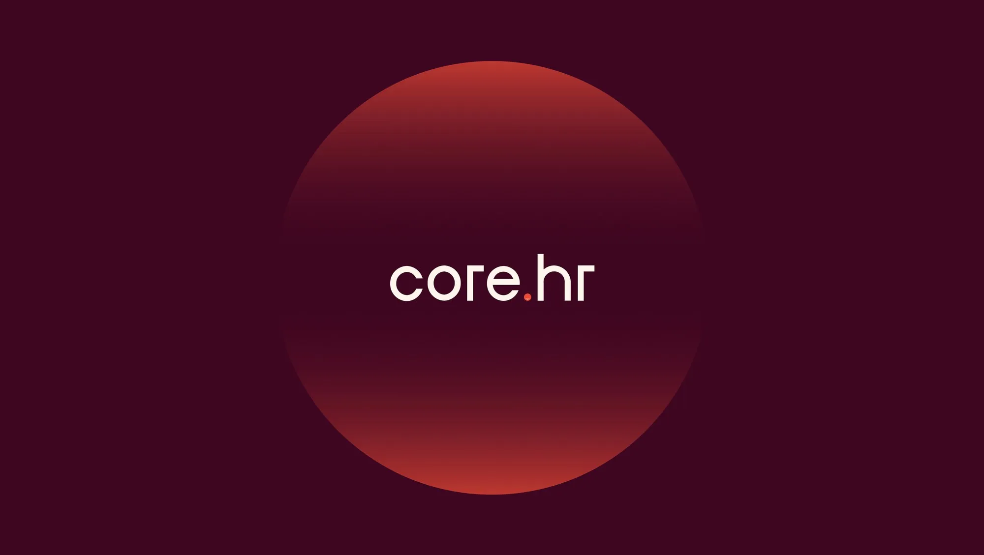 Core.hr logo on a deep red gradient