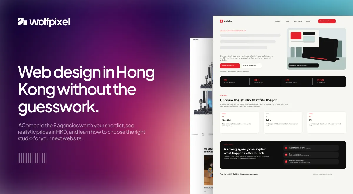 Web design agency in Hong Kong building a modern website.