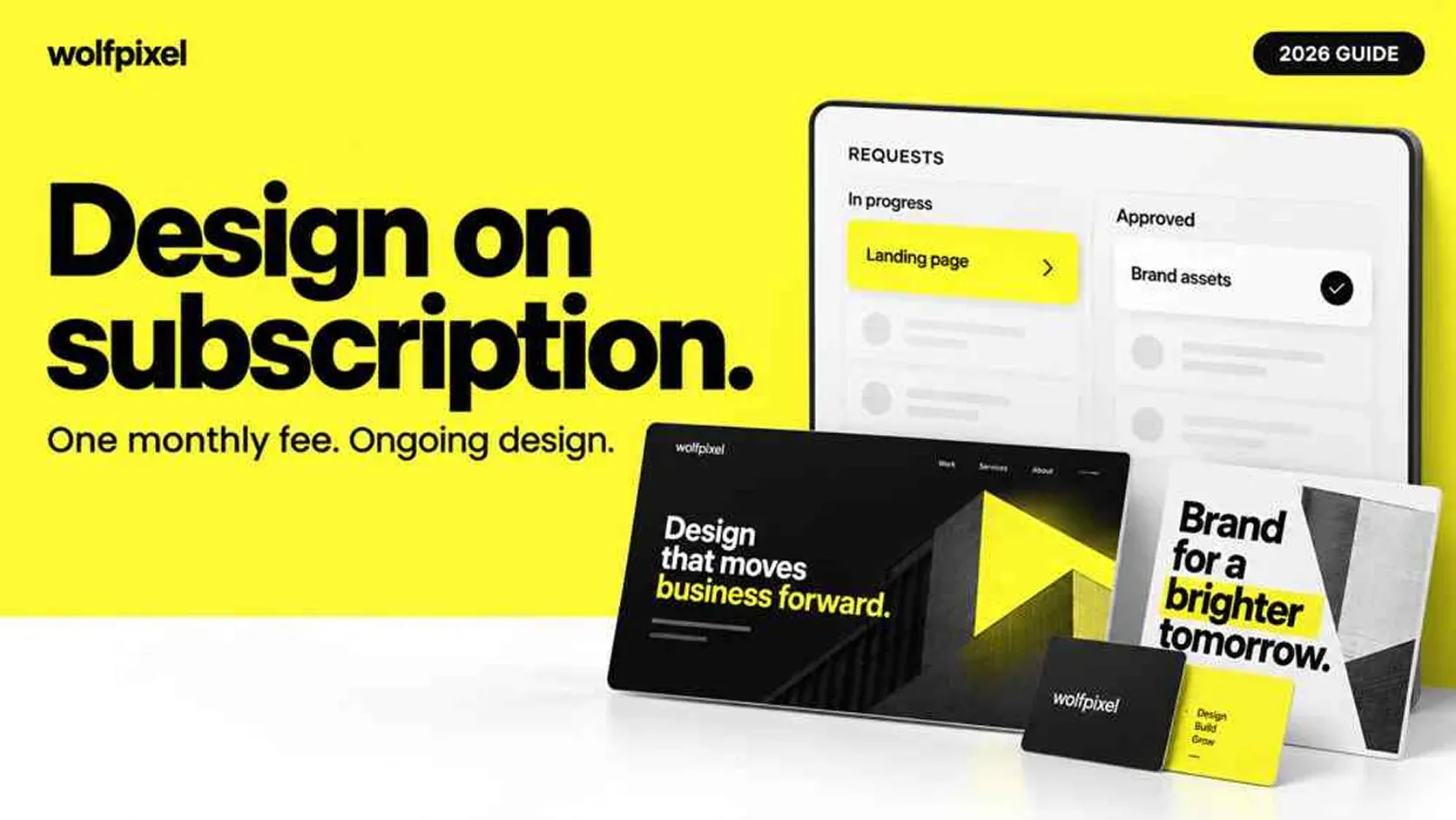 Design subscription plan guide cover from Wolfpixel