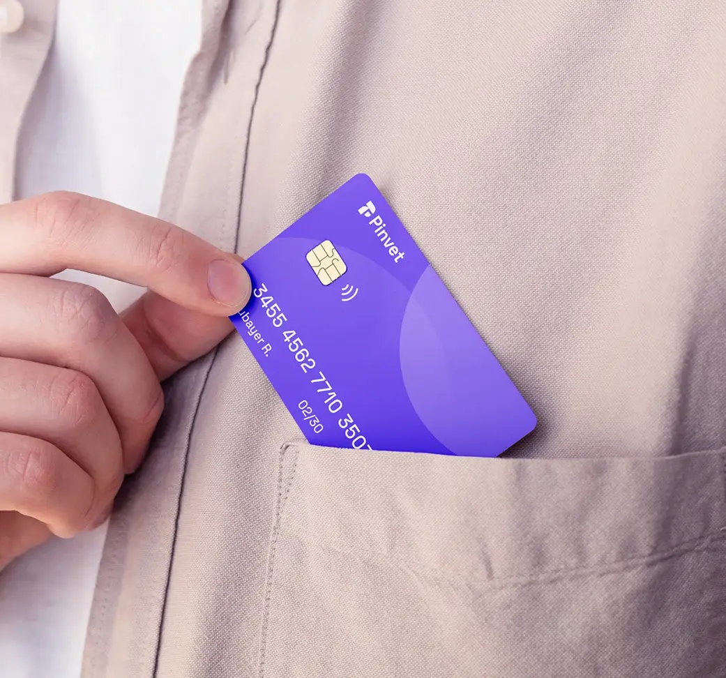Fintech payment card and banking app design