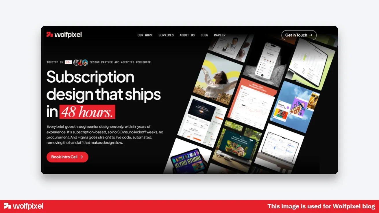Wolfpixel featured on Behance, Dribbble, and Clutch