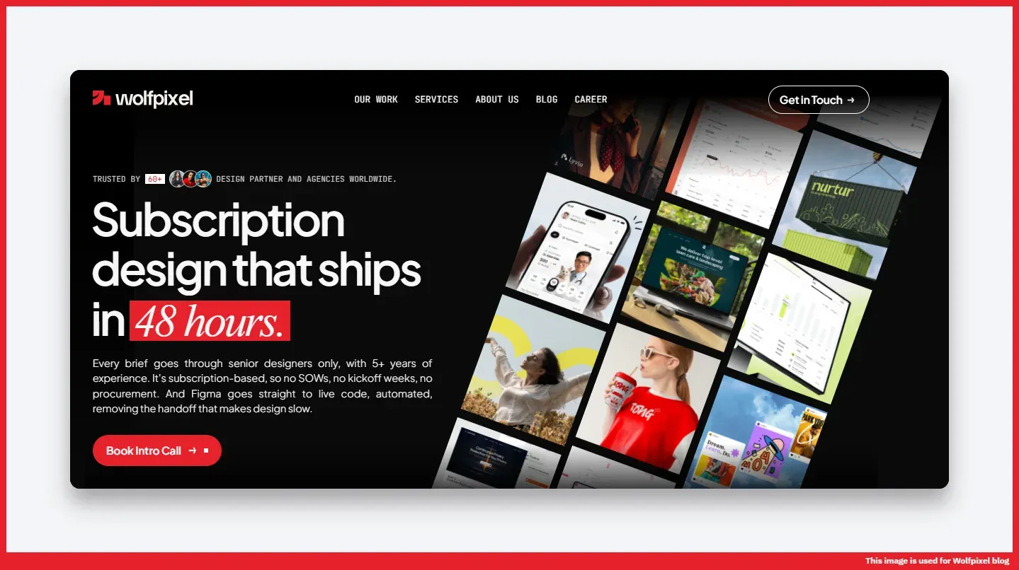 Wolfpixel website homepage screenshot