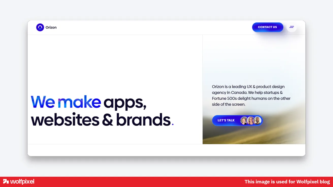 Orizon Design premium web and mobile UI UX design