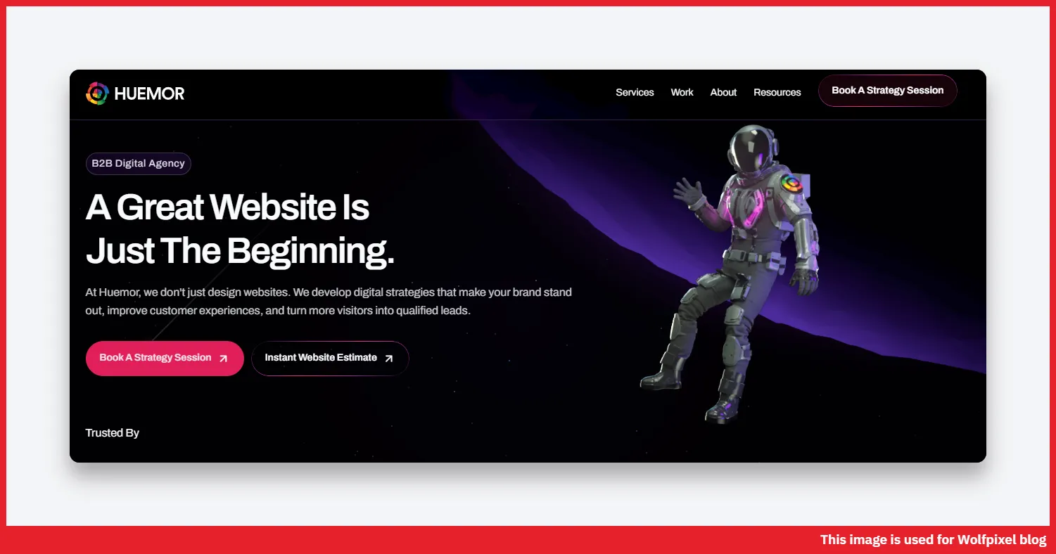 Huemor conversion focused website redesign case study