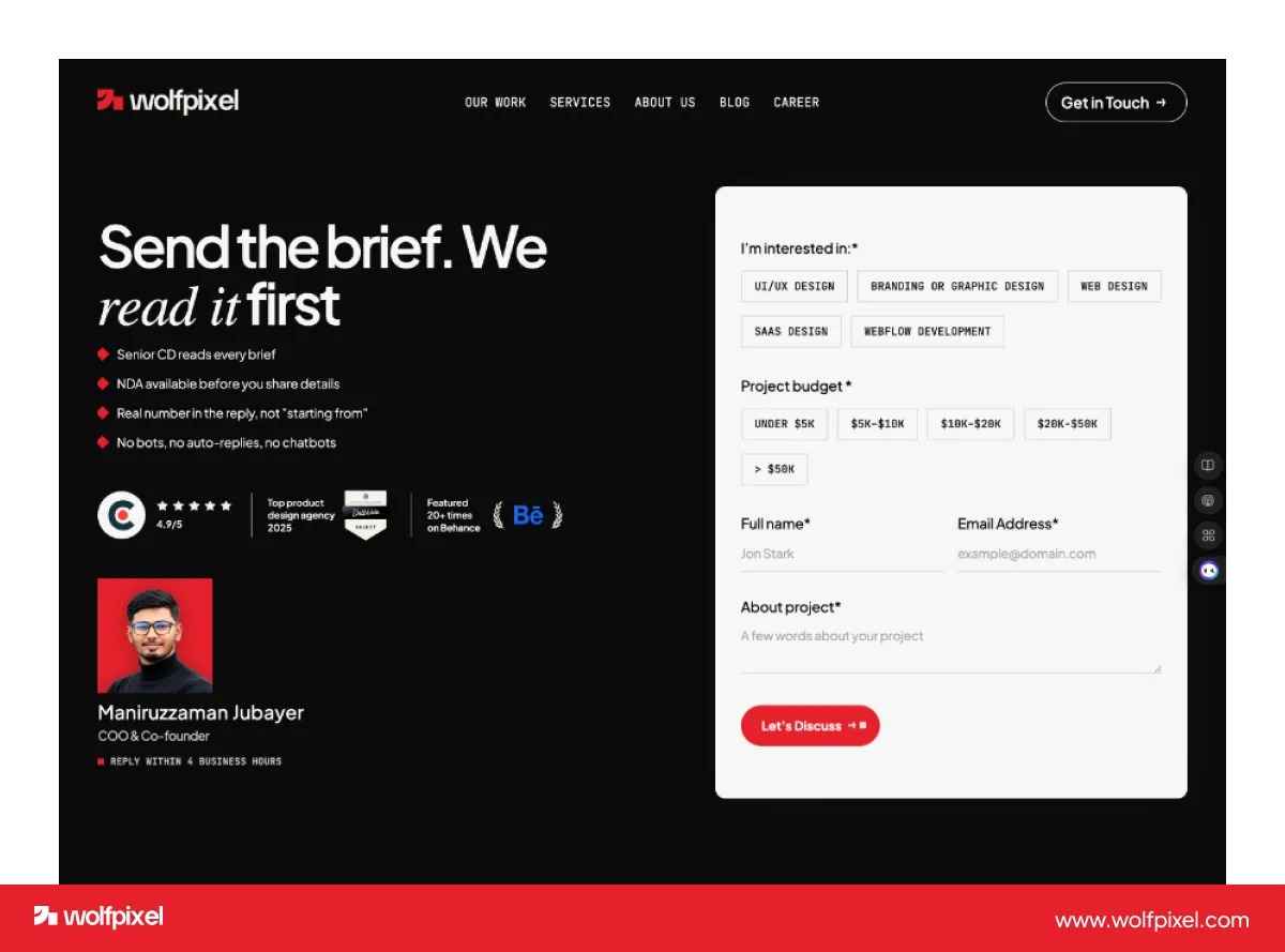 Wolf Pixel SaaS conversion design case study