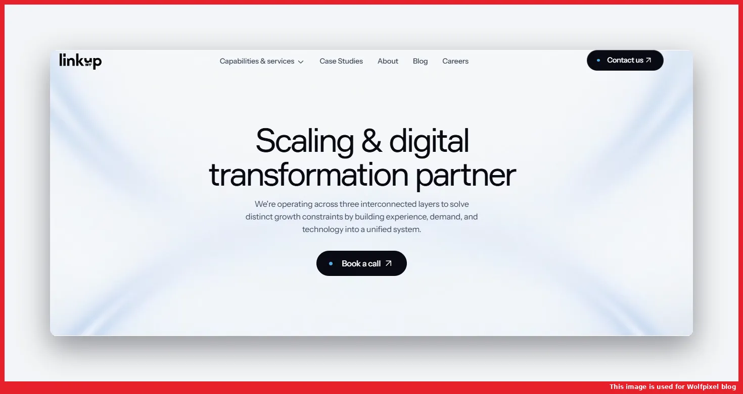 Linkup ST website homepage screenshot