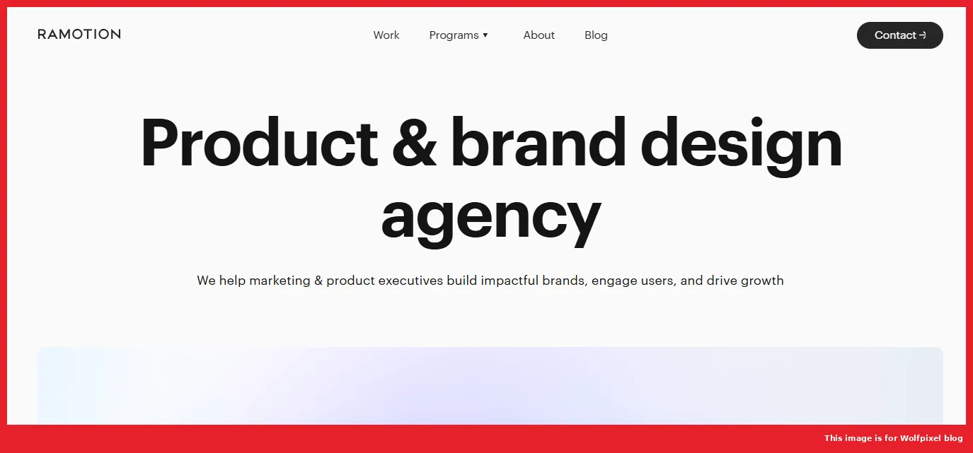 Ramotion website homepage screenshot