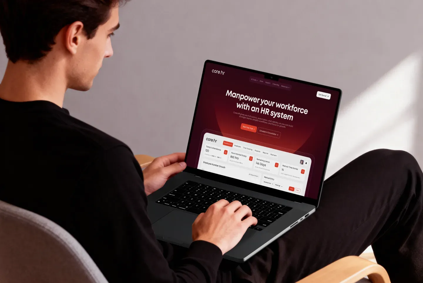 Core.hr — HR website and brand system from Wolfpixel’s published portfolio