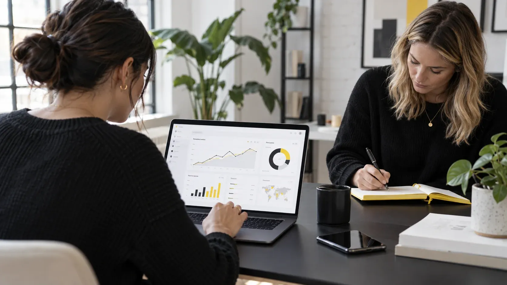 Usability testing session evaluating a dashboard interface