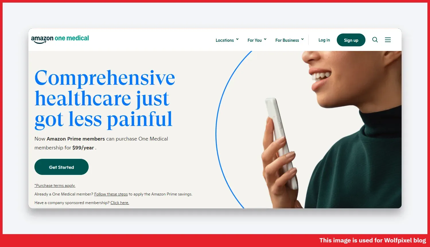 One Medical minimalist healthcare website design
