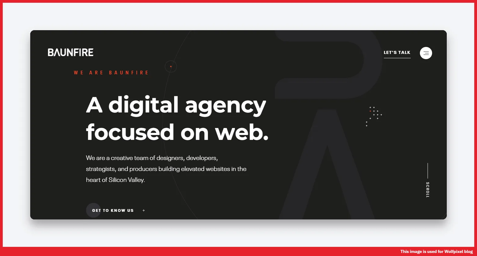 Baunfire B2B corporate website example