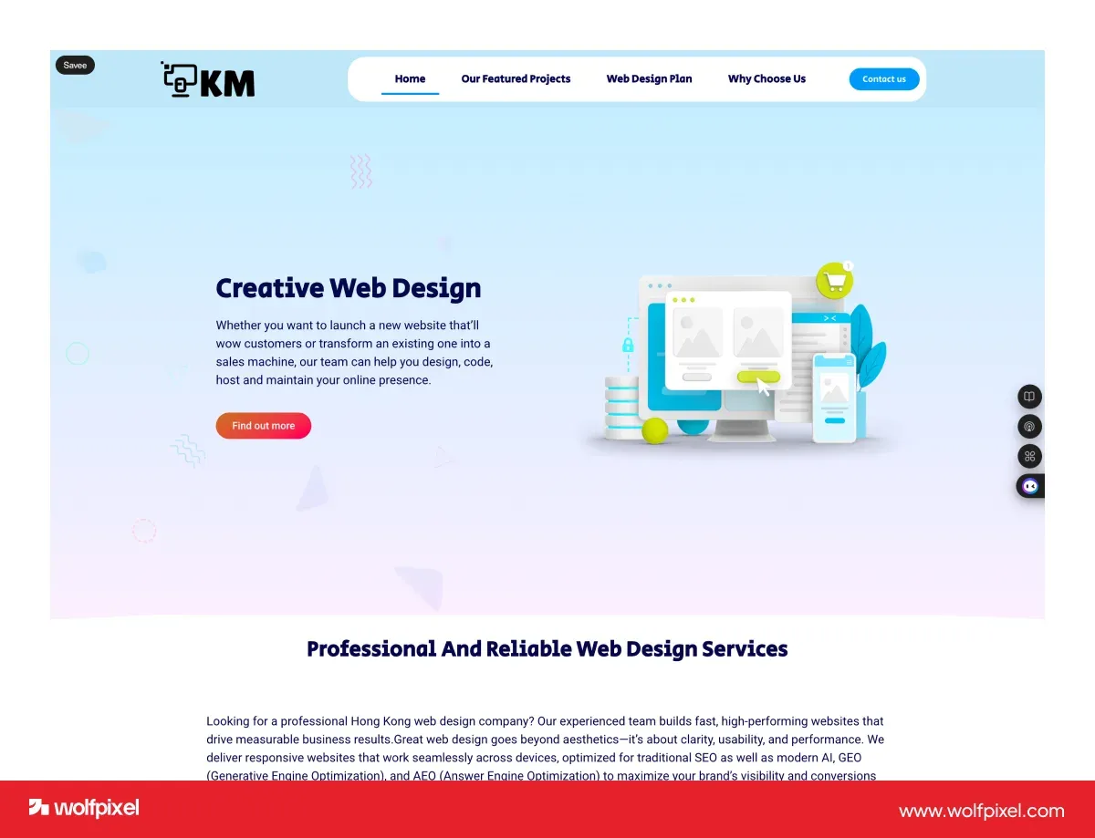 KM Web Design Hong Kong luxury retail website design