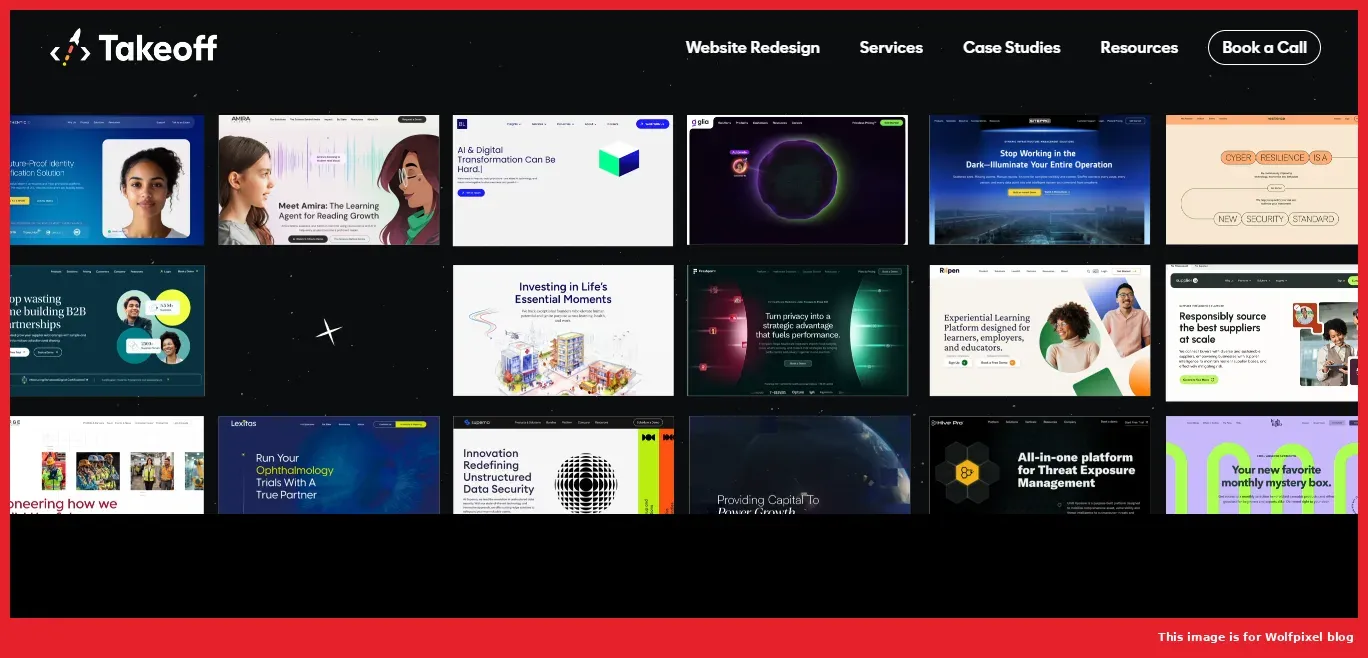 Takeoff website homepage screenshot