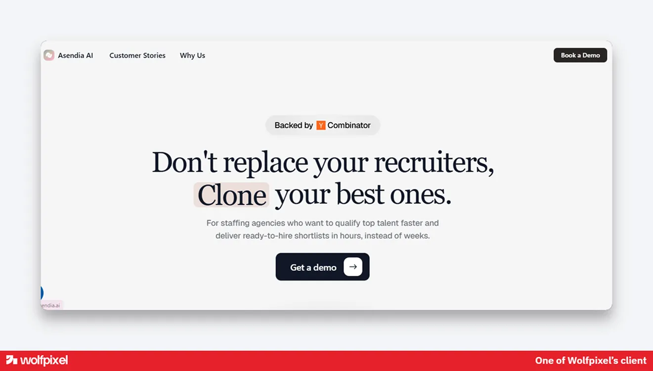 SaaS product UI designed by Wolfpixel Bangladesh.