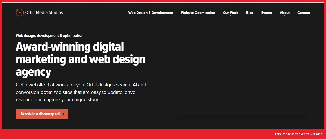 Orbit Media website homepage screenshot