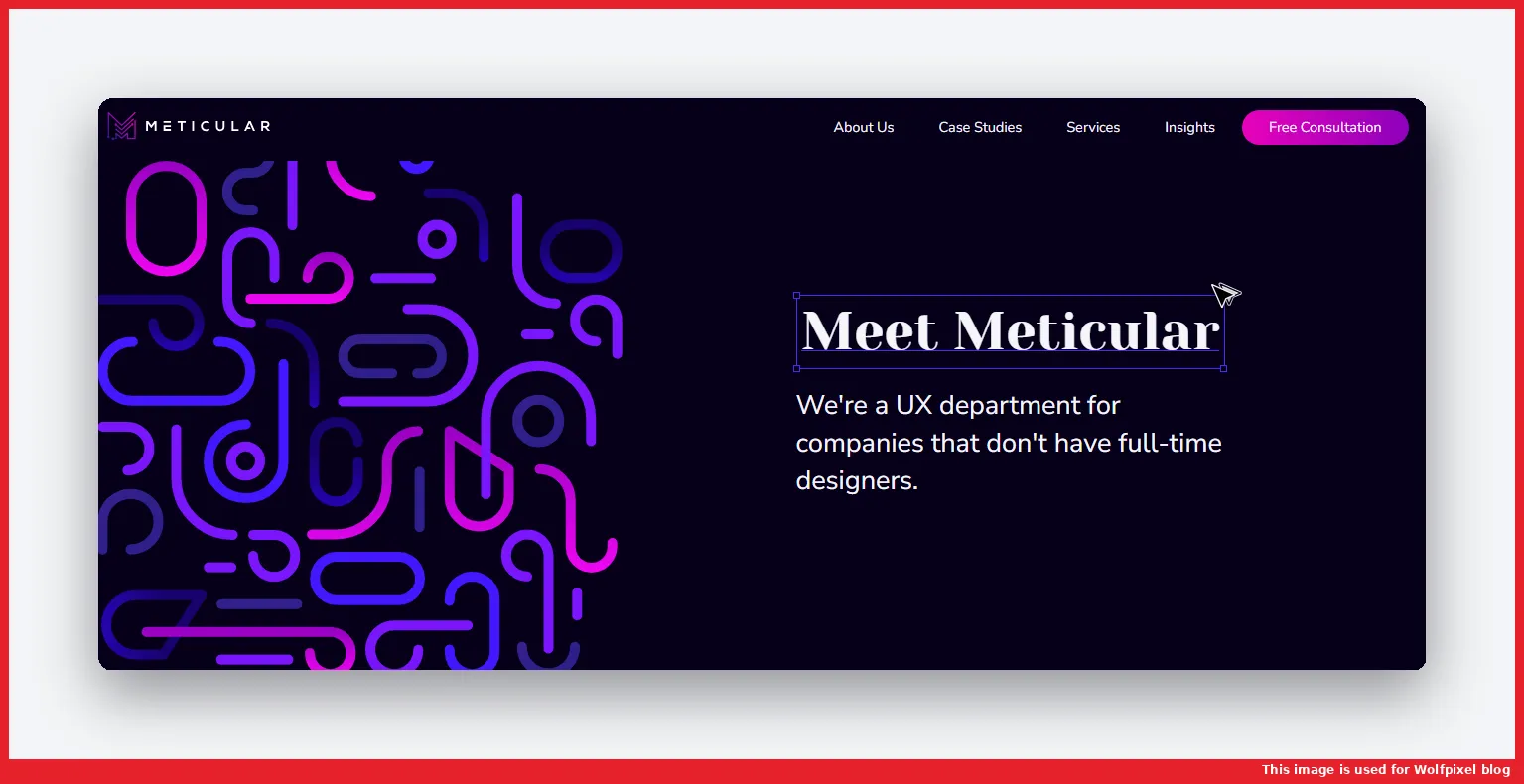 Meticular website homepage screenshot