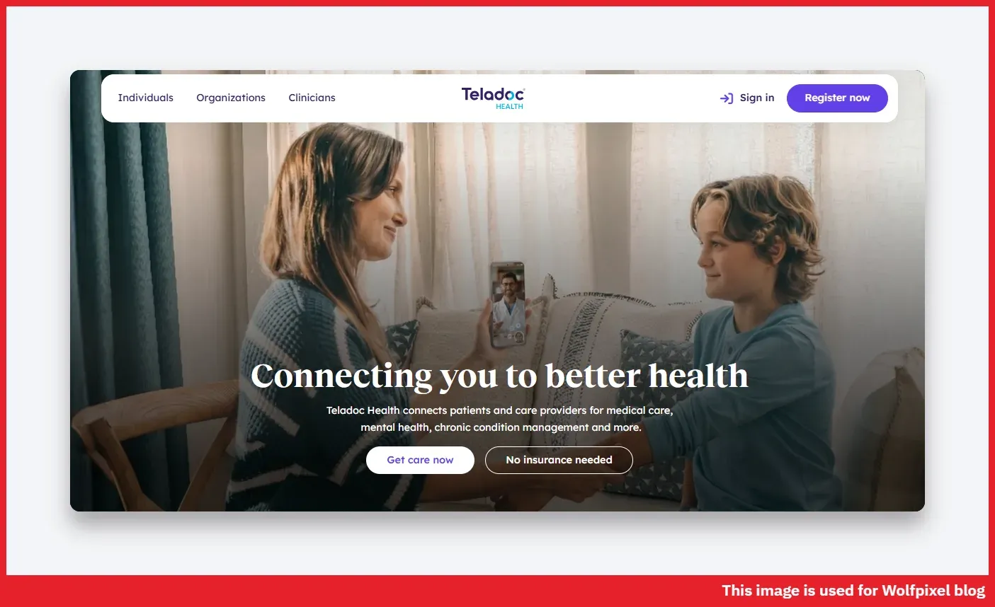 Teladoc Health telehealth website design for multiple audiences