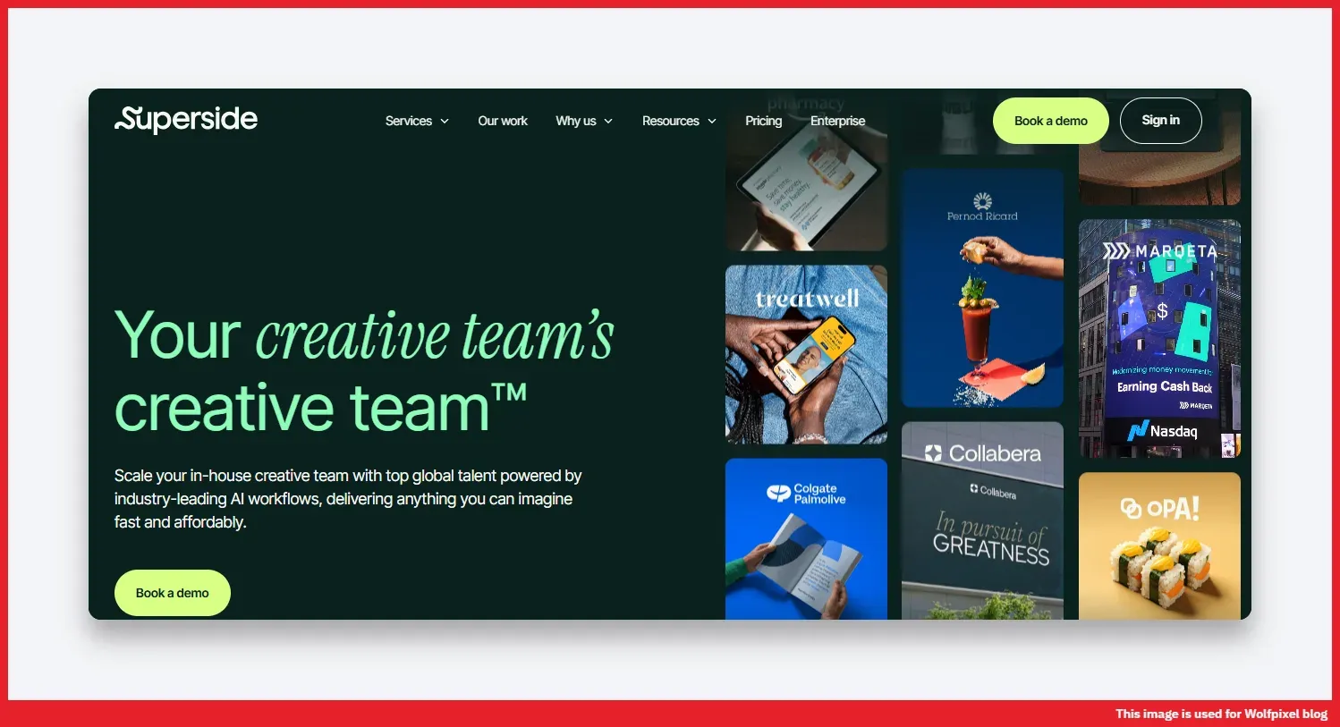 Superside SaaS marketing creative case study