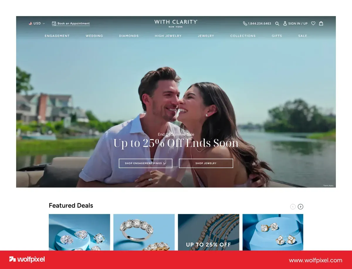With Clarity try at home ring preview website feature.