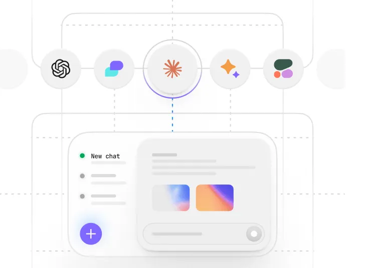 AI assistant interface mockup