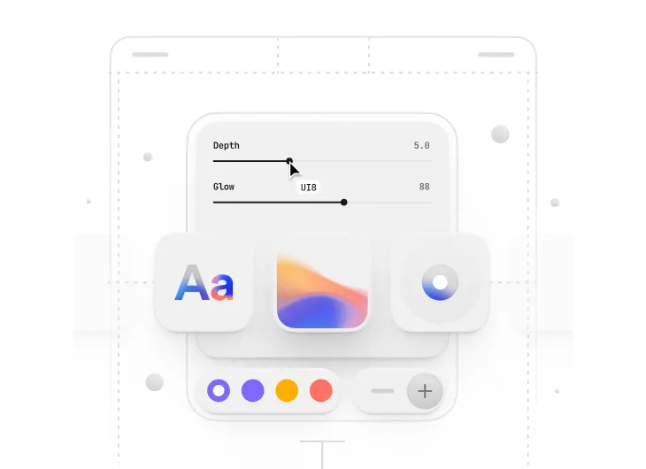 Design system components mockup